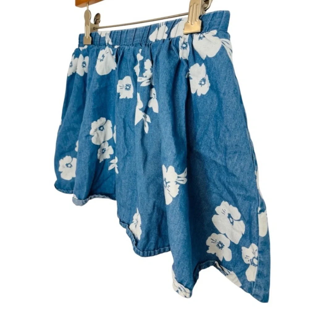 Old Navy Light Blue Denim Floral Pattern Skirt Size Small (6-7) - Picture 3 of 6